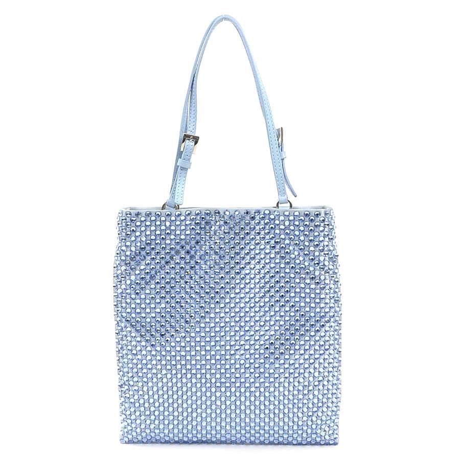 Prada Handbag Satin Blue Light — view 2