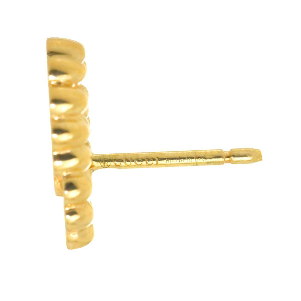 Gucci GG Running Logo Baby Pearl Earrings 18K YG Yellow Gold — view 7
