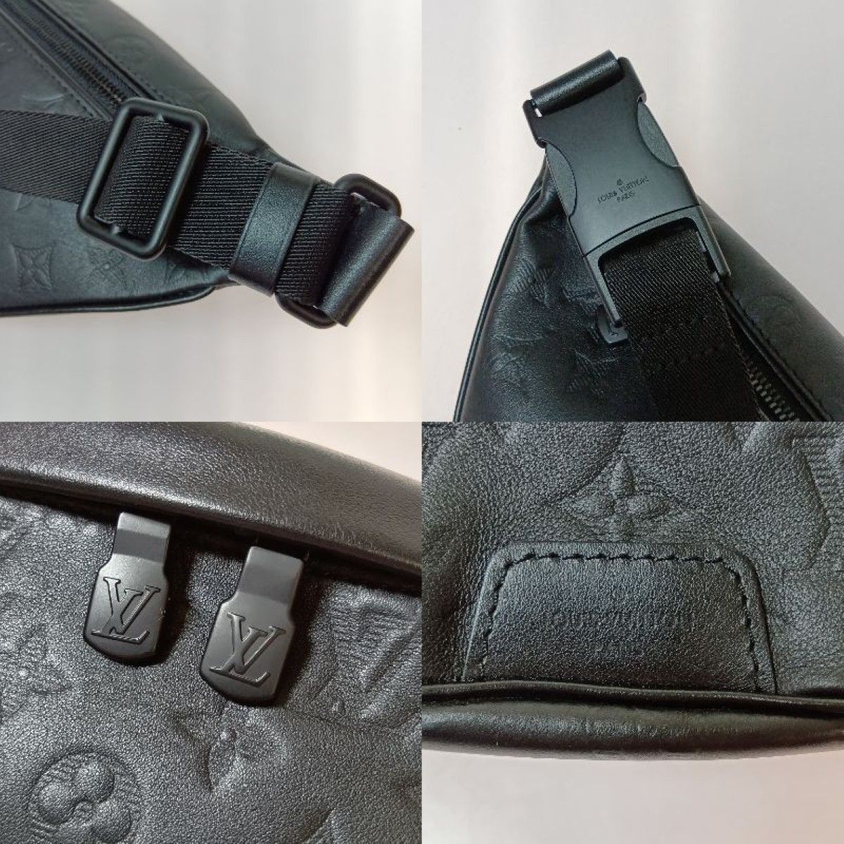 Louis Vuitton Monogram Shadow Discovery Bum Bag PM Black Nfc — view 5