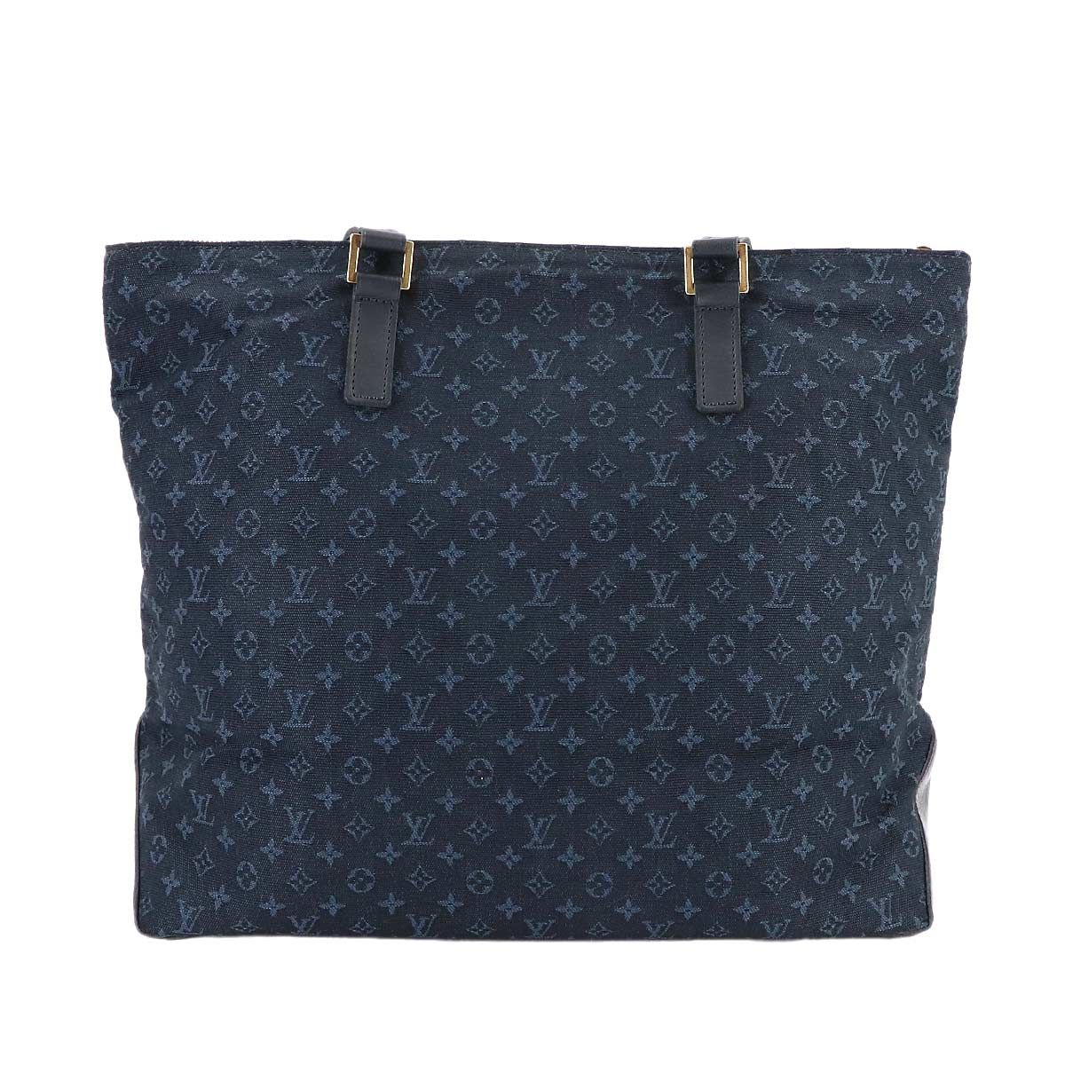 Louis Vuitton Monogram Mini Cabas Mezzo Personal Tote Blue Gold — view 2