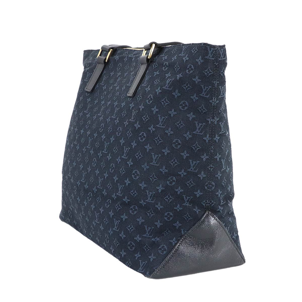 Louis Vuitton Monogram Mini Cabas Mezzo Personal Tote Blue Gold — view 3