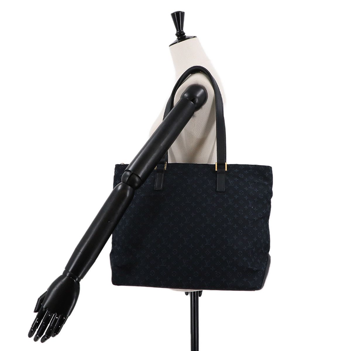 Louis Vuitton Monogram Mini Cabas Mezzo Personal Tote Blue Gold — view 9