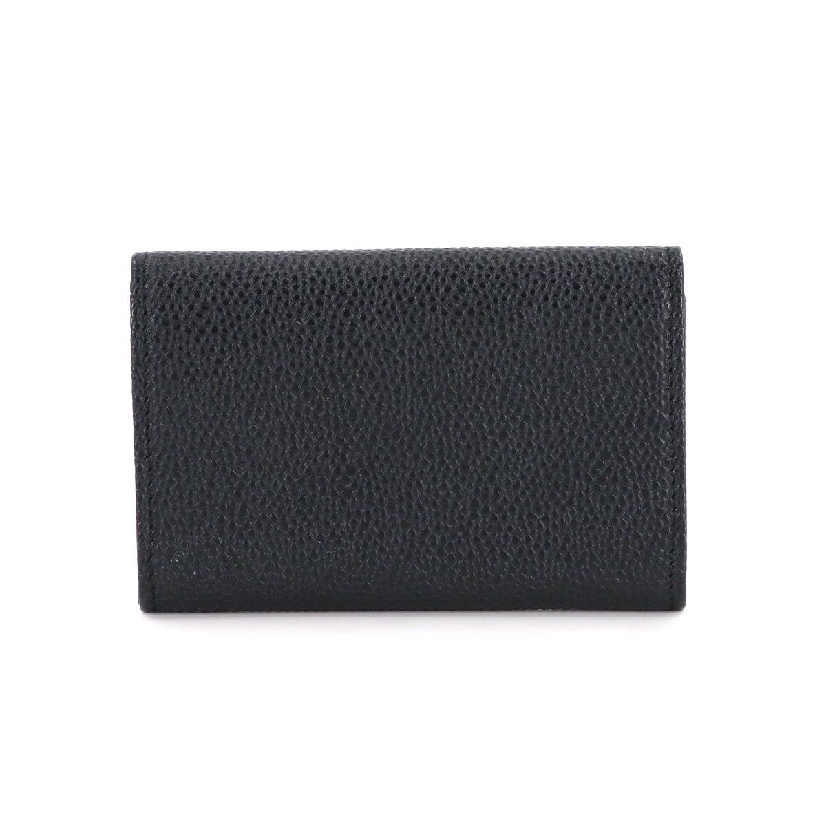 Chanel Card Case Business Holder Caviar Leather Black Silver Coco — view 2