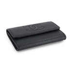 Chanel Card Case Business Holder Caviar Leather Black Silver Coco — view 3