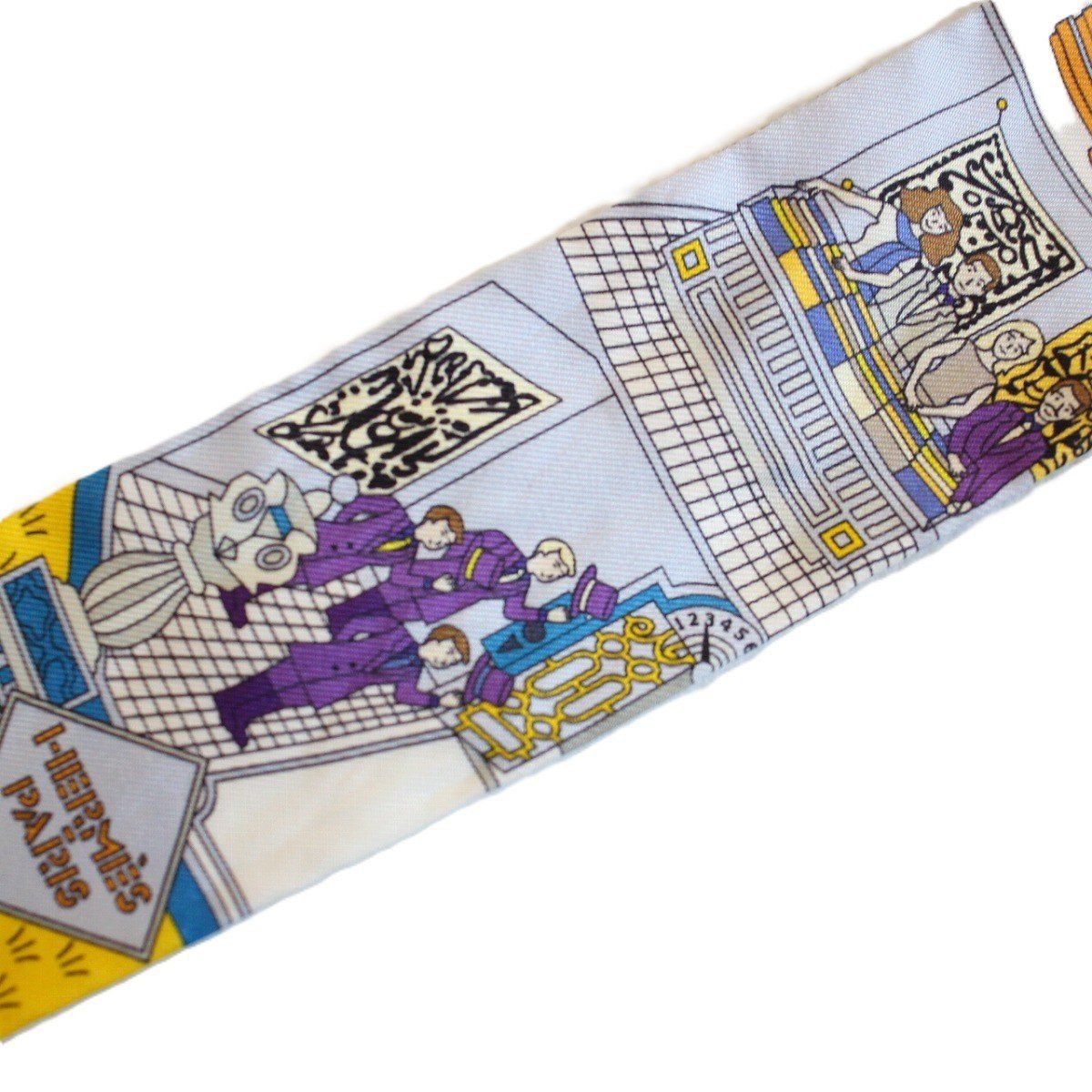 Hermes Twilly Maison de Carre Silk Blue — view 8