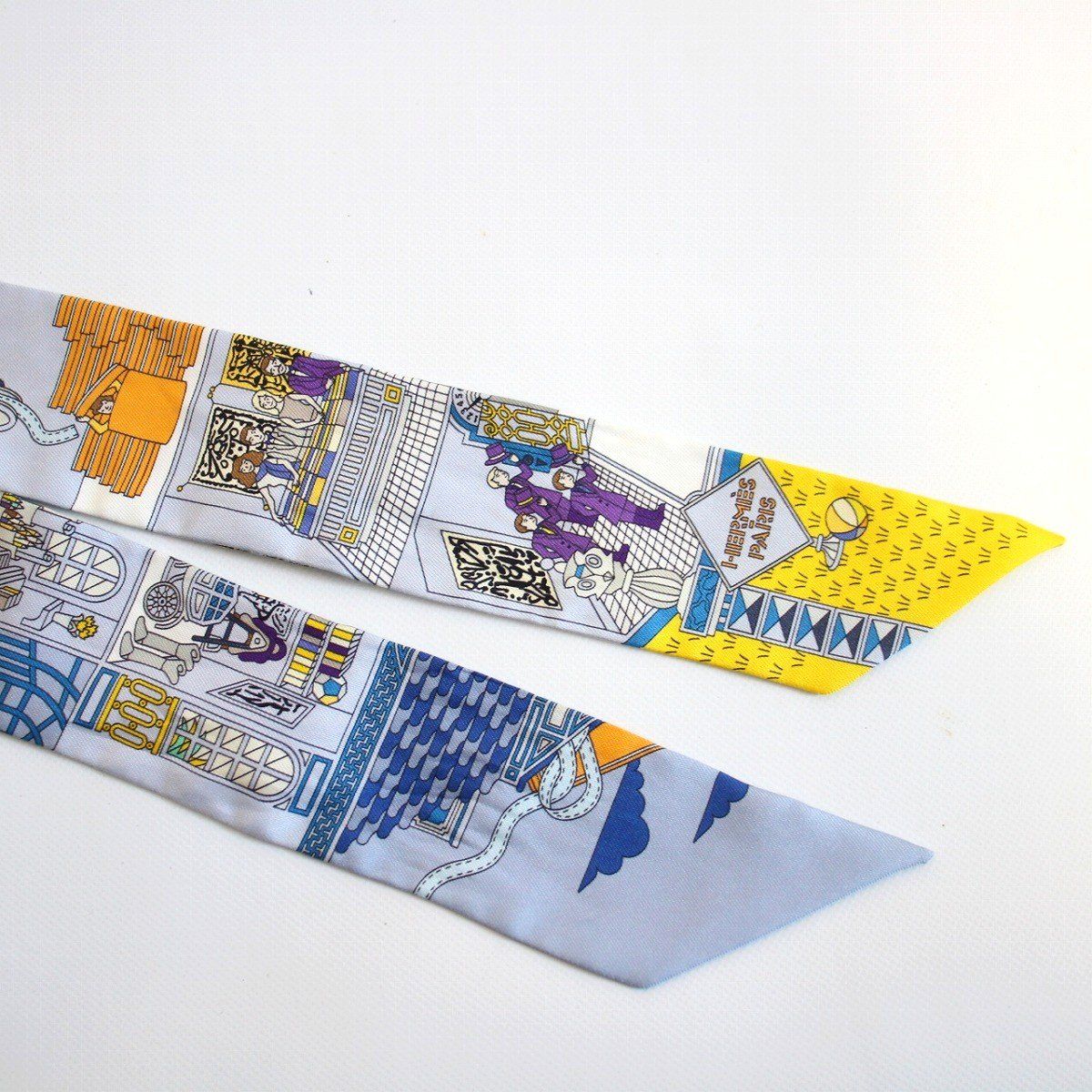 Hermes Twilly Maison de Carre Silk Blue — view 4