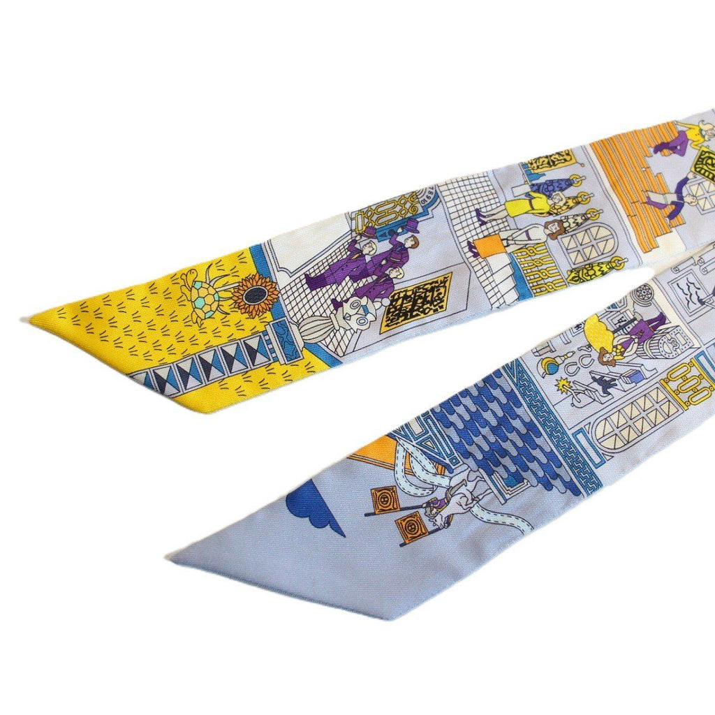 Hermes Twilly Maison de Carre Silk Blue — view 6