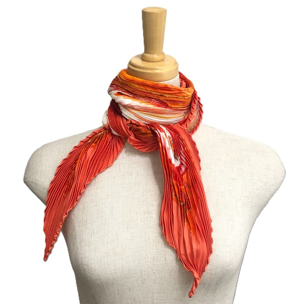 Hermes Scarf Smiles in Third Millenary Silk Orange — view 7