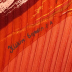 Hermes Scarf Smiles in Third Millenary Silk Orange — view 3