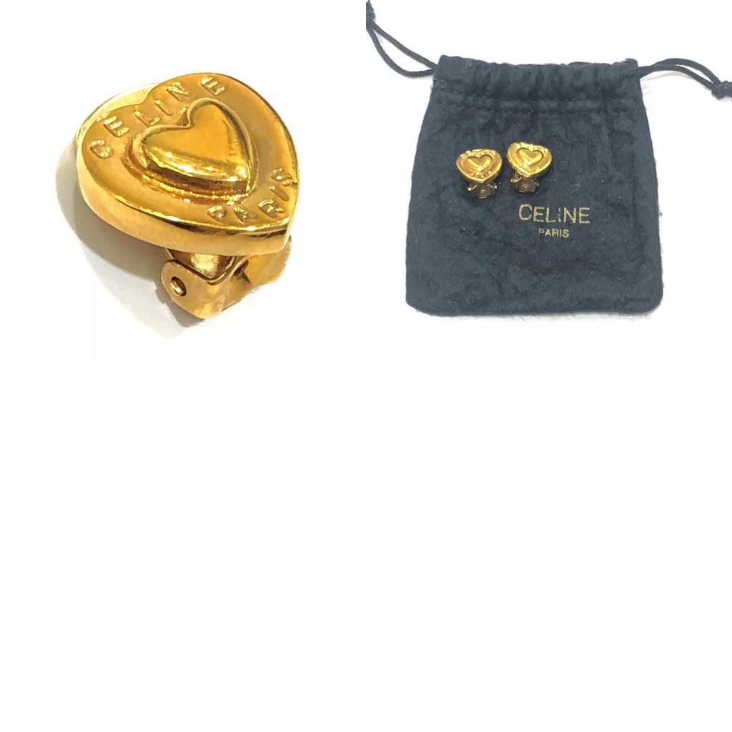 Celine Earrings Logo Metal Gold — view 9