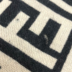 Fendi Scarf Zucca Pattern Wool Black Beige — view 4