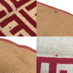 Fendi Scarf Zucca Pattern Wool Red Brown — view 7