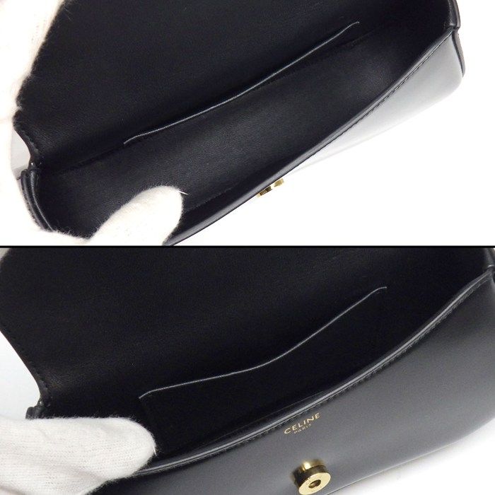 Celine Handbag Teen Lora Black Shiny Calfskin Lambskin — view 5