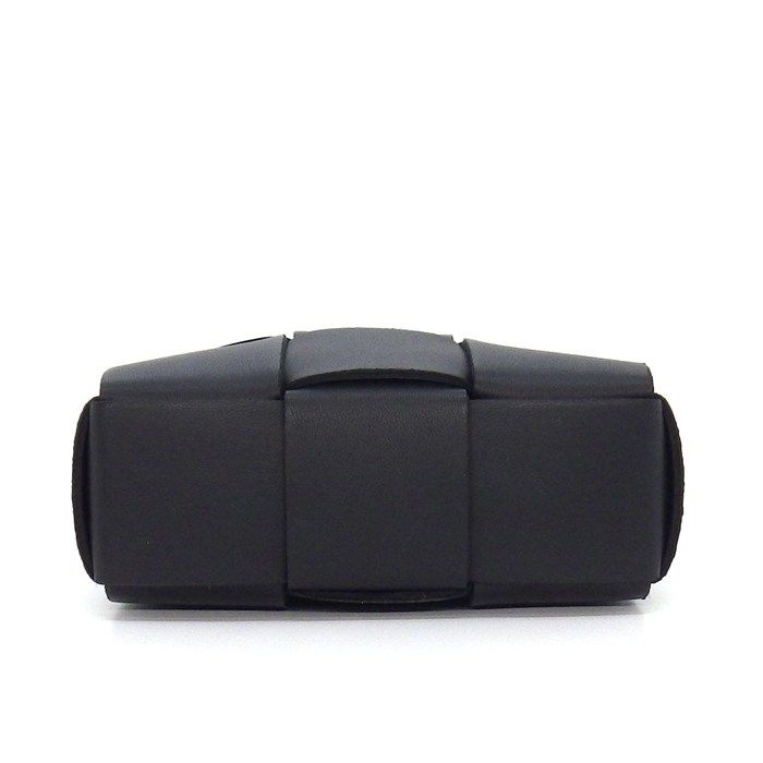 Bottega Veneta Shoulder Bag Cassette Mini Tote Black Lambskin Gold — view 4