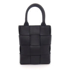Bottega Veneta Shoulder Bag Cassette Mini Tote Black Lambskin Gold — view 2
