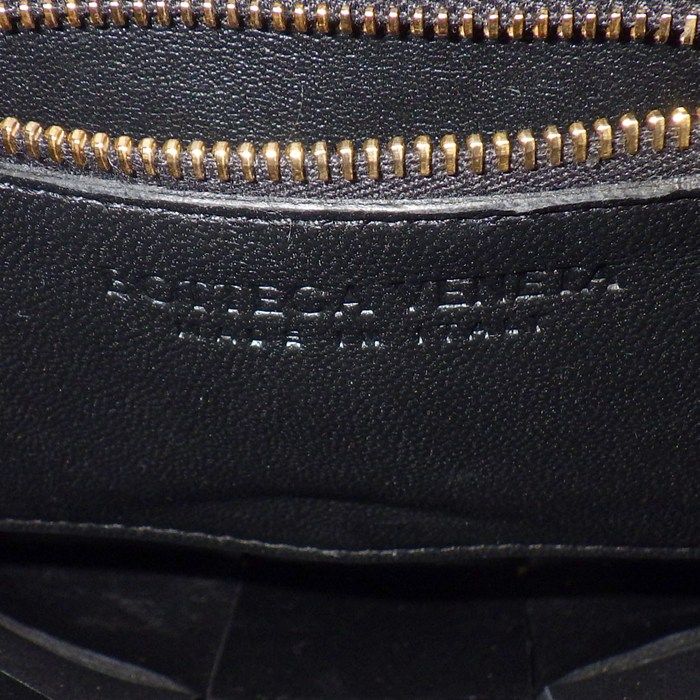 Bottega Veneta Shoulder Bag Cassette Mini Tote Black Lambskin Gold — view 7
