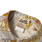 Hermes Vintage Mont Sainct Michel Blouse 40 Silk Twill Long Sleeve Scarf Cream Beige — view 5