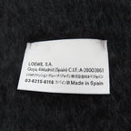 Loewe Mohair Wool Blend Leather Fringe Scarf with Anagram Patch — view 6