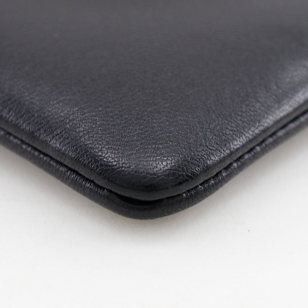 Celine Clutch Bicolor Calf Light Blue Black Pouch — view 5