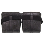 Gucci Wpouch GG Embossed Leather Black Belt Bag — view 2