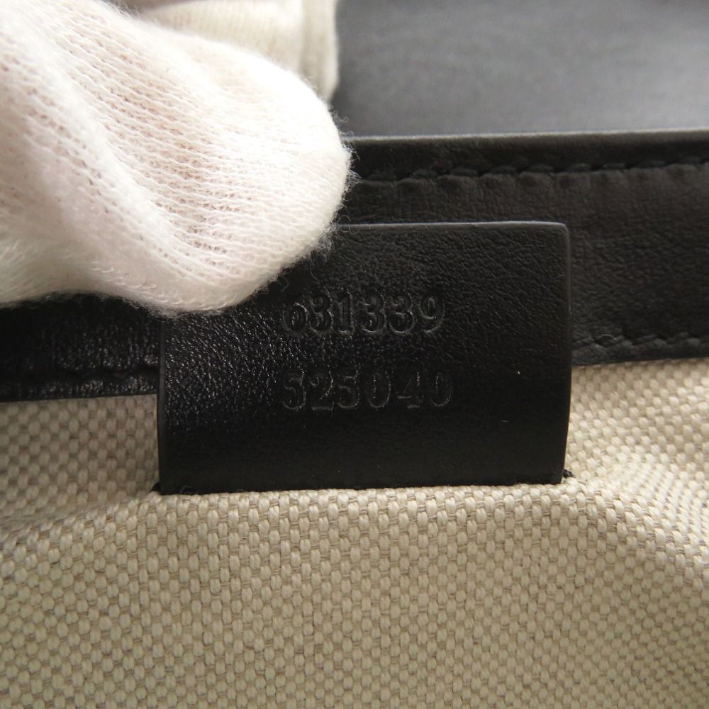 Gucci Wpouch GG Embossed Leather Black Belt Bag — view 9