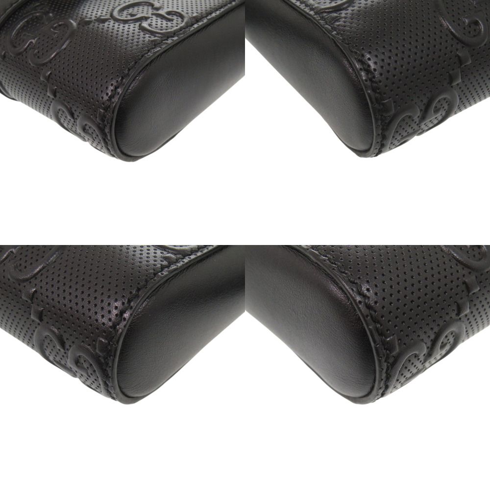 Gucci Wpouch GG Embossed Leather Black Belt Bag — view 4