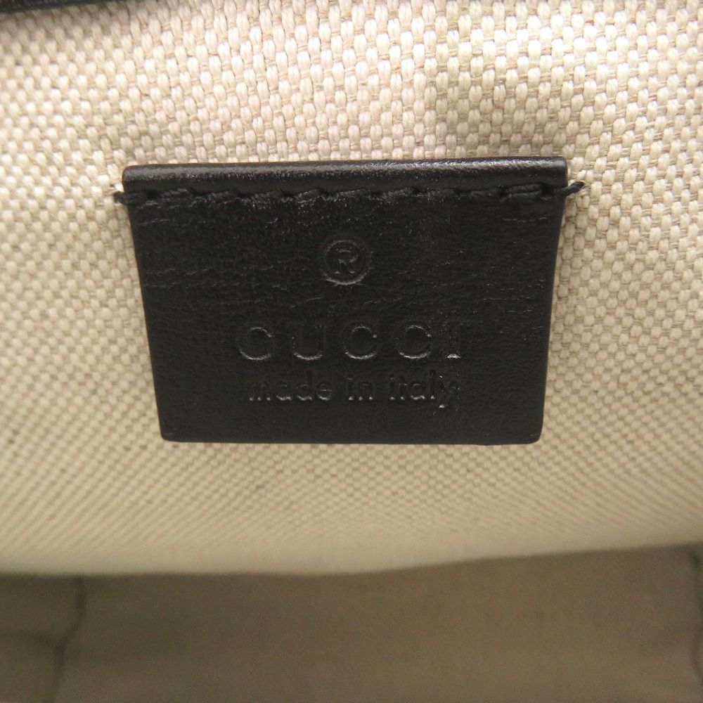 Gucci Wpouch GG Embossed Leather Black Belt Bag — view 8