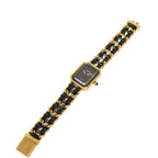 Chanel Premier M Leather Black Gold Quartz Watch Dial — view 2