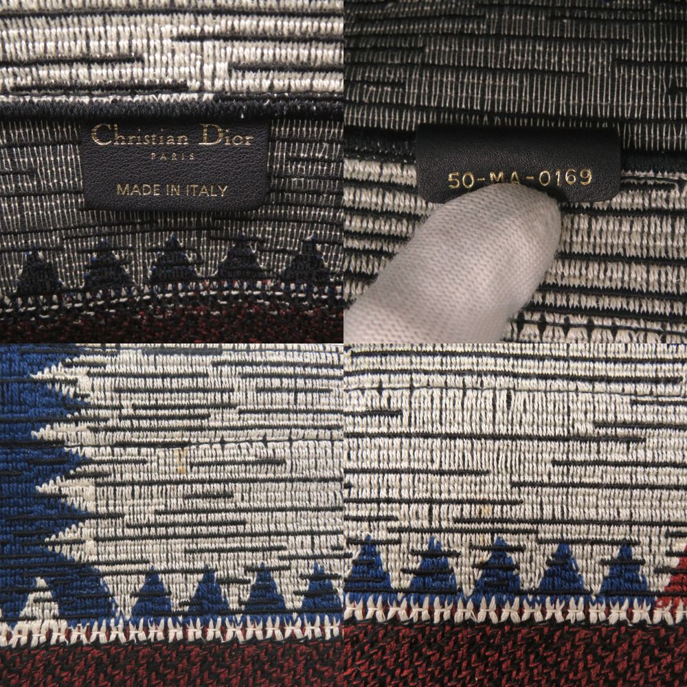 Dior Book Tote French Flag Canvas Blue Red — view 7