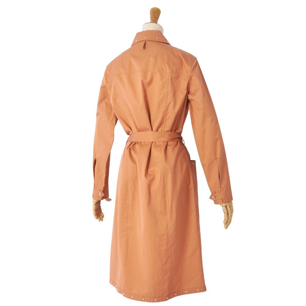 Hermes Shirt Dress with Belt Studded Cot — view 5