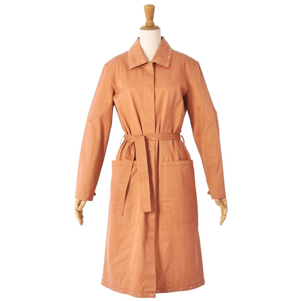 Hermes Shirt Dress with Belt Studded Cot — view 3