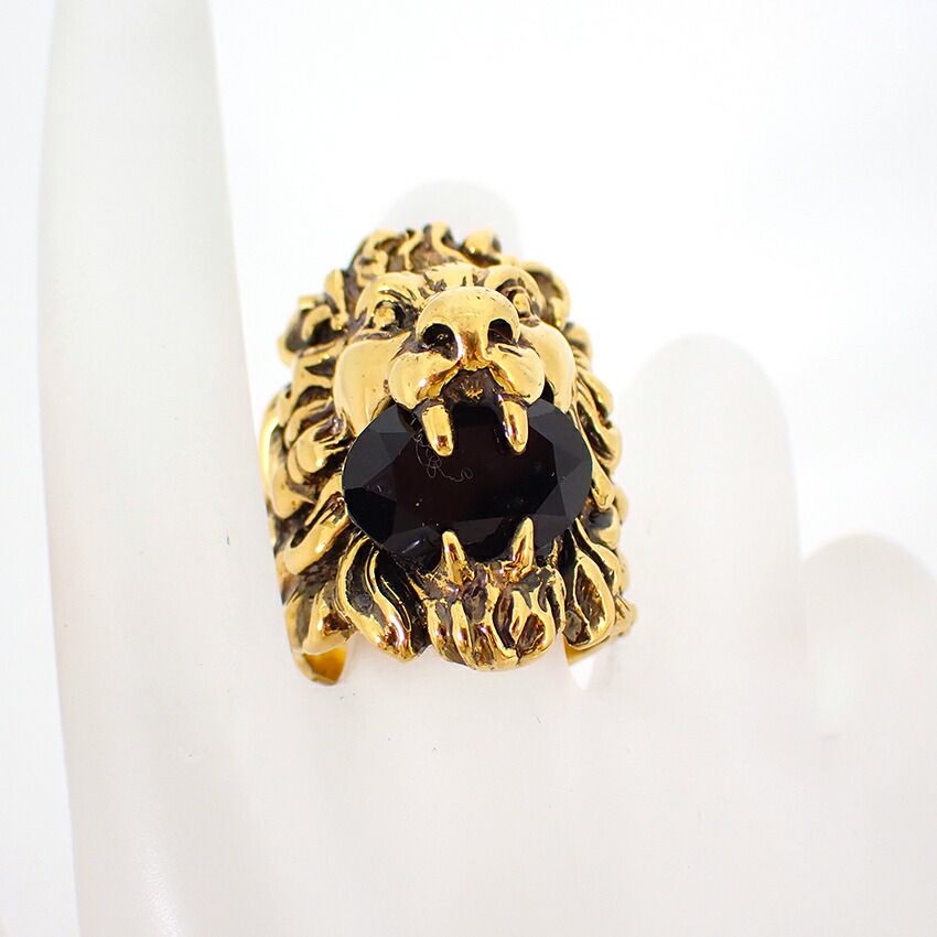 Gucci Lion Head Color Stone Ring — view 4