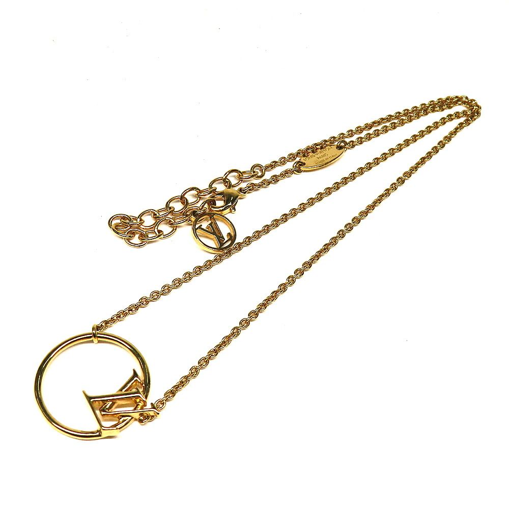 Louis Vuitton LV Eclipse Necklace Round Circle Gold — view 5