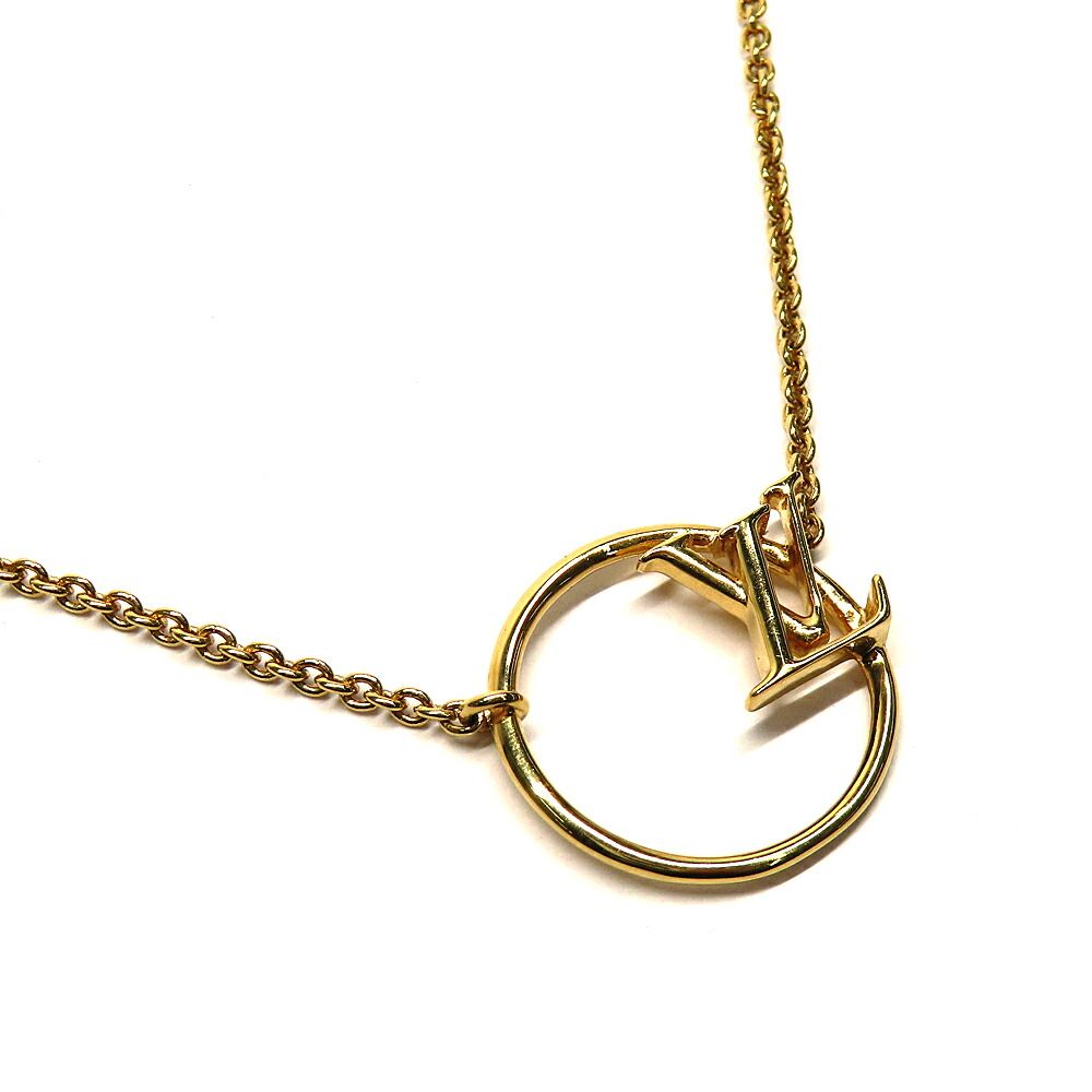 Louis Vuitton LV Eclipse Necklace Round Circle Gold — view 3