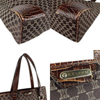 Celine Handbag Macadam Leather Canvas — view 9