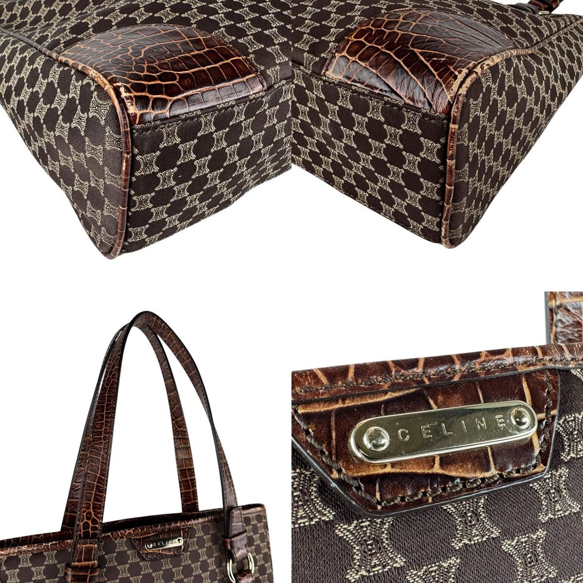 Celine Handbag Macadam Leather Canvas — view 9