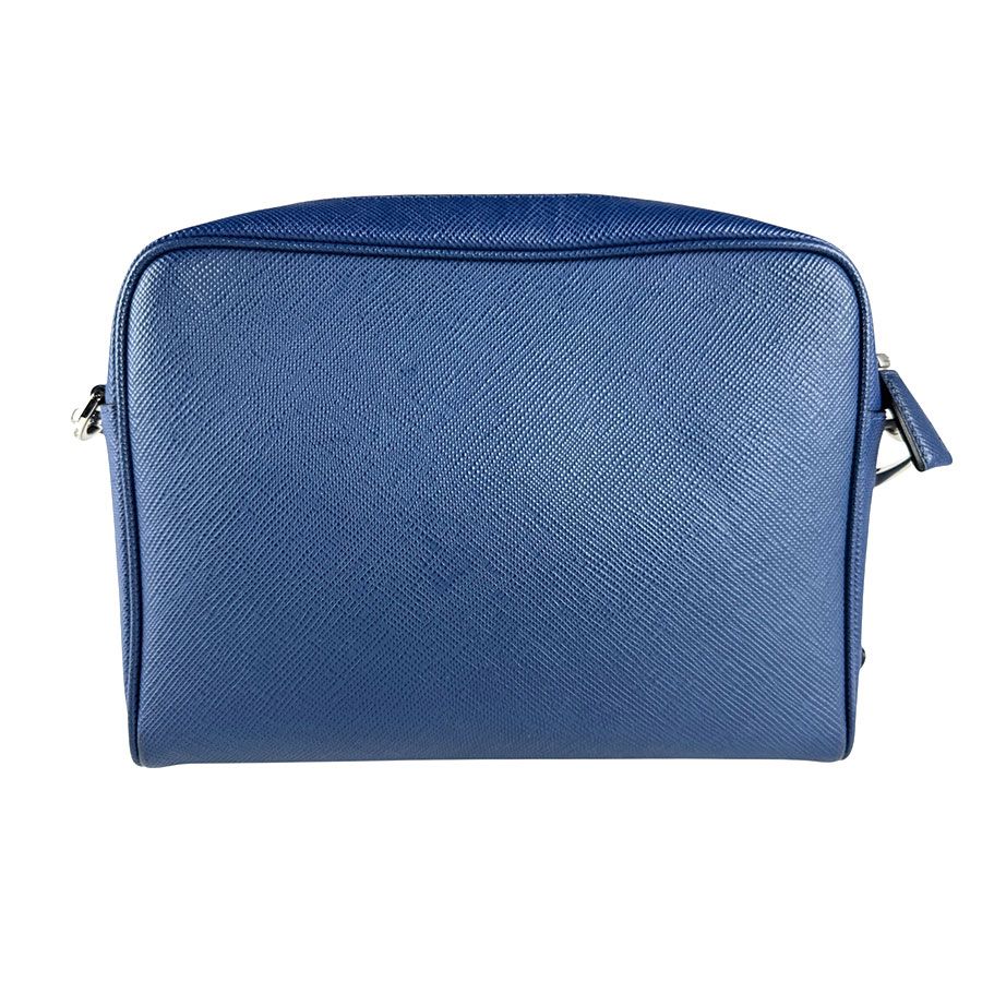 Prada Shoulder Bag Leather Blue — view 3