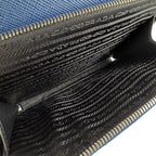 Prada Shoulder Bag Leather Blue — view 6