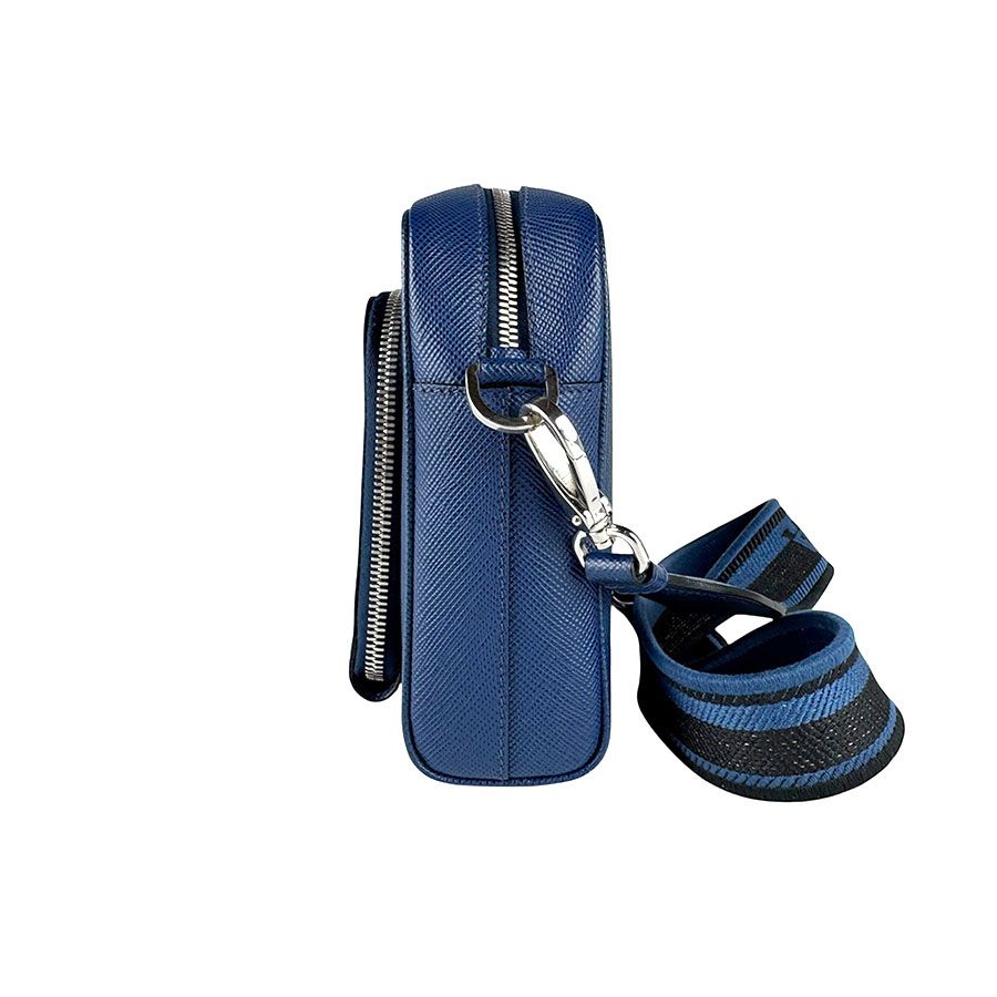 Prada Shoulder Bag Leather Blue — view 2