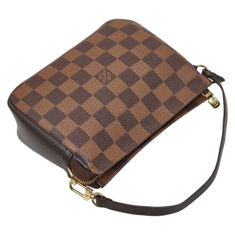 Louis Vuitton Damier Trousse Makeup Pouch Handbag Brown — view 8
