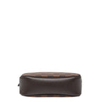 Louis Vuitton Damier Trousse Makeup Pouch Handbag Brown — view 3
