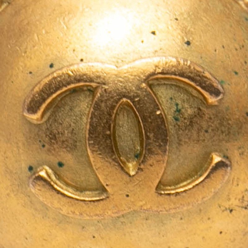 Chanel Vintage CC Logo Gold Plated Earrings — view 5