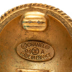 Chanel Vintage CC Logo Gold Plated Earrings — view 6