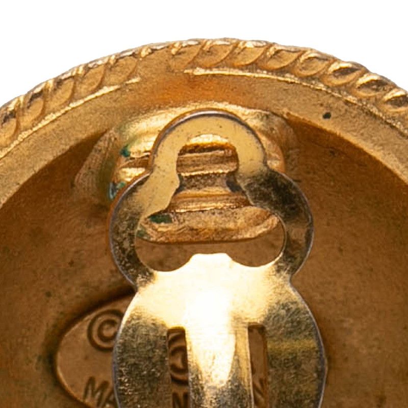 Chanel Vintage CC Logo Gold Plated Earrings — view 4