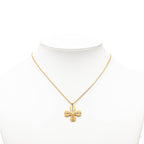 Chanel Clover Motif CC Logo Gold Plated Necklace — view 6