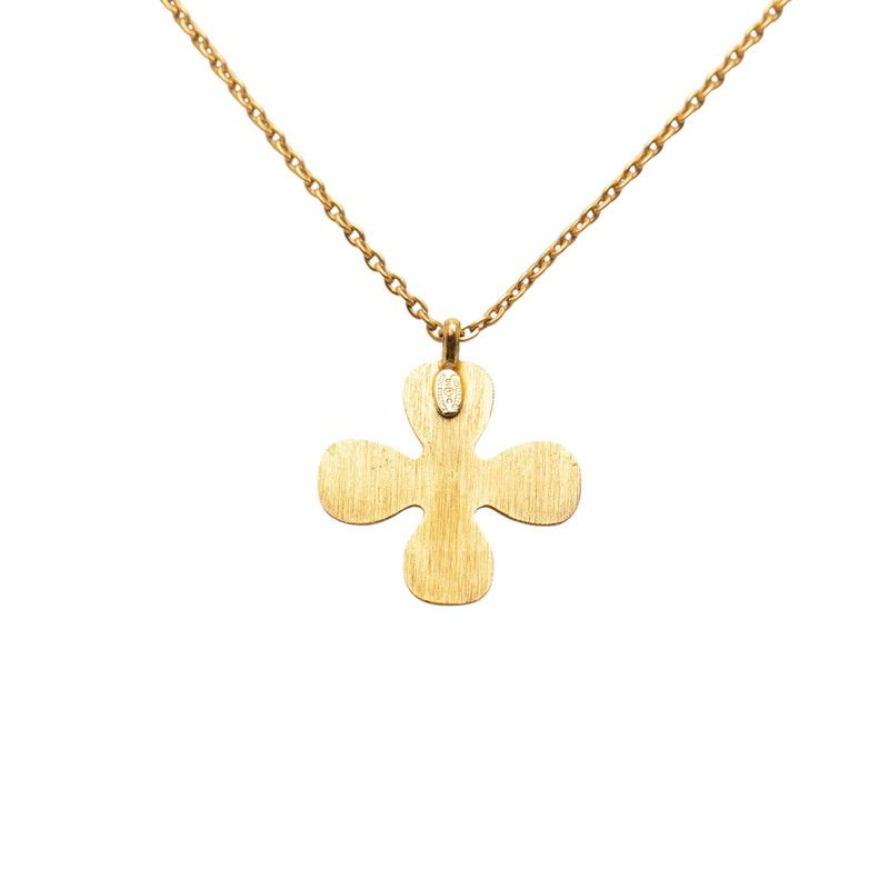 Chanel Clover Motif CC Logo Gold Plated Necklace — view 2