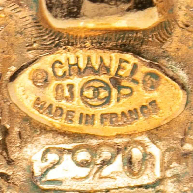 Chanel Vintage CC Logo Gold Plated Earrings — view 3