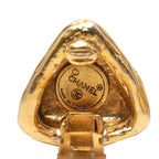 Chanel CC Logo Triangle Gold Plated Earrings — view 3