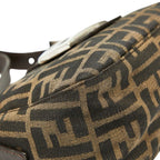 Fendi Zucca Mamma Baguette Shoulder Bag Brown Canvas Leather — view 5