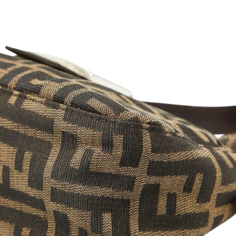 Fendi Zucca Mamma Baguette Shoulder Bag Brown Canvas Leather — view 4